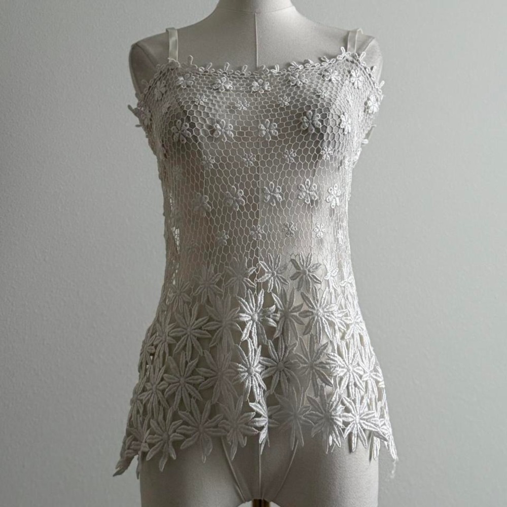 Y2K Forever 21 Lace Floral Festival Fairy Cottage Core Boho Soft Girl Feminine - Picture 1 of 8